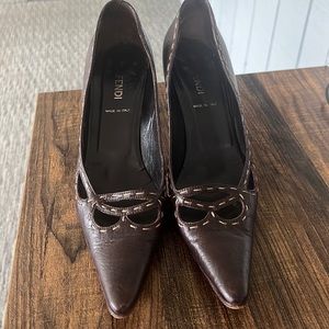Fendi Brown Pointed Toe Heel Pumps